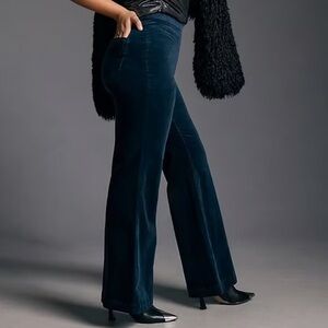 Anthropologie Pilcro Velvet Pull-On Mid-Rise Retro Flare Jeans